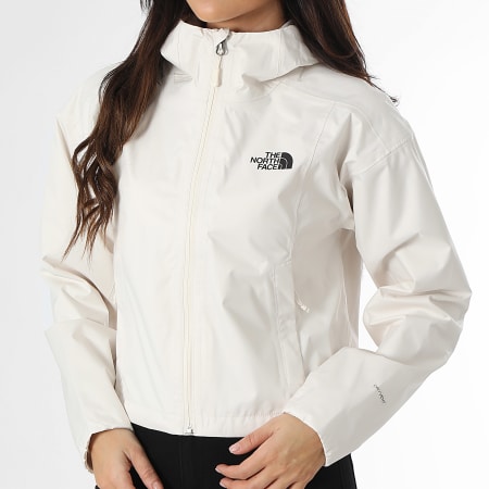 The North Face Coupe-Vent Capuche Femme Crop Quest A55EP Ecru