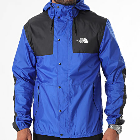 The North Face - Giacca a vento con cappuccio Moutain A5IG3 Blu Reale Nero