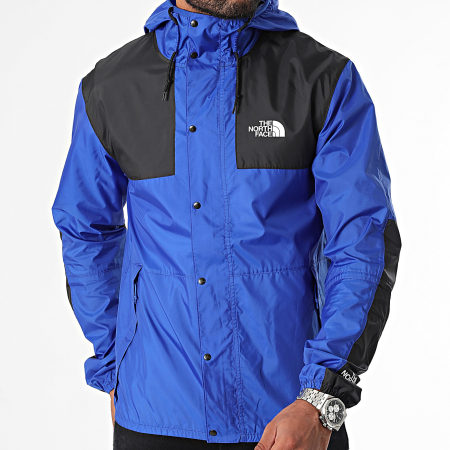 The North Face - Giacca a vento con cappuccio Moutain A5IG3 Blu Reale Nero