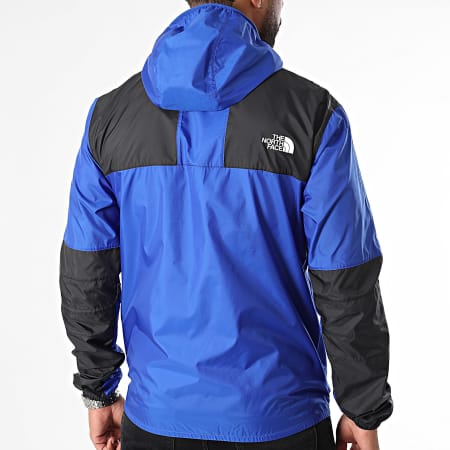 The North Face - Giacca a vento con cappuccio Moutain A5IG3 Blu Reale Nero