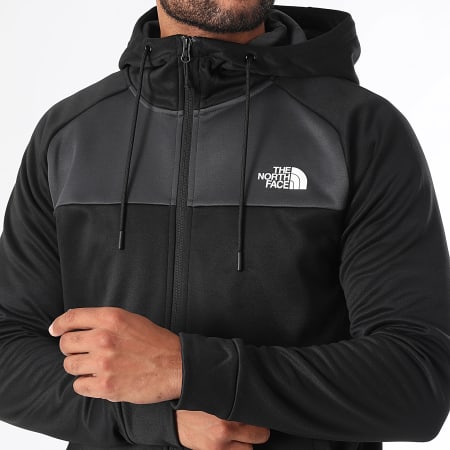 The North Face - Reaxion A7Z9O Sudadera con capucha y cremallera Negro Gris Carbón