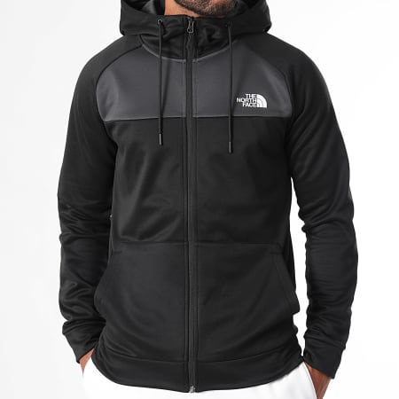 The North Face - Reaxion Sweatshirt met rits A7Z9O Zwart Grijs Houtskool