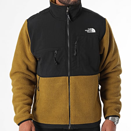 The North Face - Denali Retro Giacca in pile con zip A88XH Verde Khaki Nero