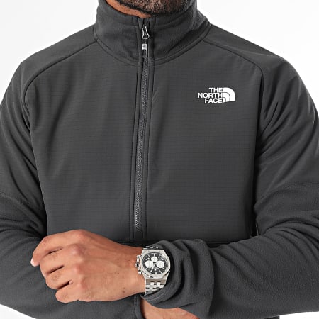 The North Face - Glacier A89JH Houtskoolgrijs Fleecejack met Ritssluiting