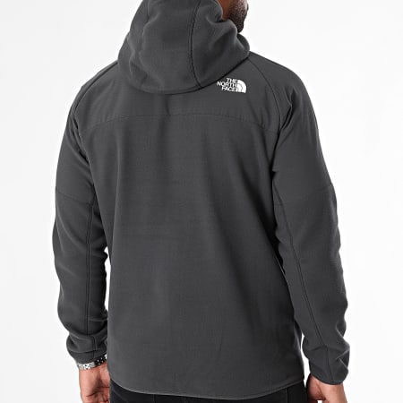 The North Face - Glacier A89JJ Giacca con zip e cappuccio in pile grigio antracite