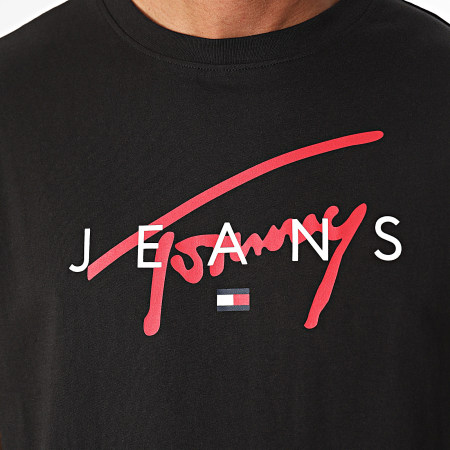 Tommy Jeans - Tee Shirt Regular Fit Signature Twist 9683 Negro