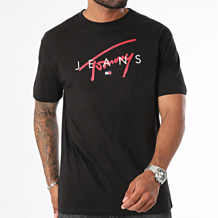 Tommy Jeans - Tee Shirt Regular Fit Signature Twist 9683 Nero