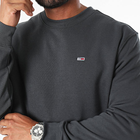 Tommy Jeans - Sweat Crewneck Regular Fit Flag 0741 Gris Anthracite