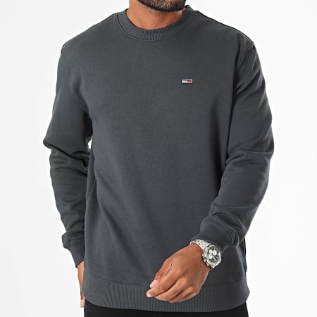 Tommy Jeans - Sweat Crewneck Regular Fit Flag 0741 Gris Anthracite