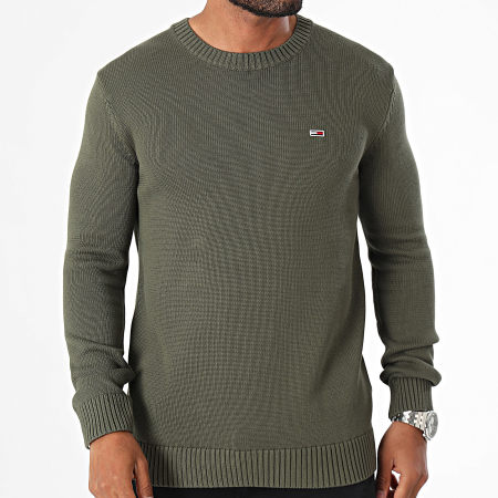 Tommy Jeans - Essentials 8370 Slim Khaki Green Trui