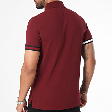 Tommy Hilfiger - Slank Vlaggenmanchet Poloshirt 3156 Bordeaux