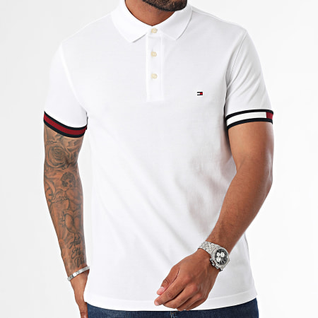 Tommy Hilfiger - Polo Slim Flag Cuff 3156 Blanco