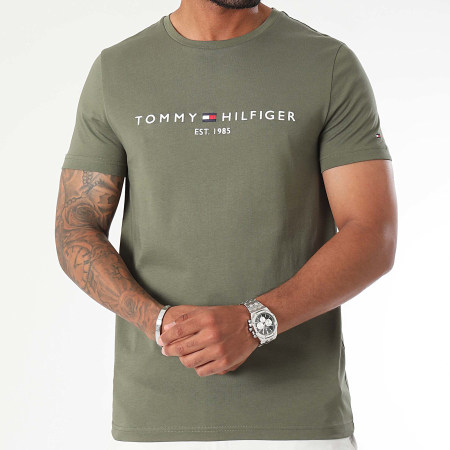 Tommy Hilfiger - 1797 Logo T-shirt Khaki Groen