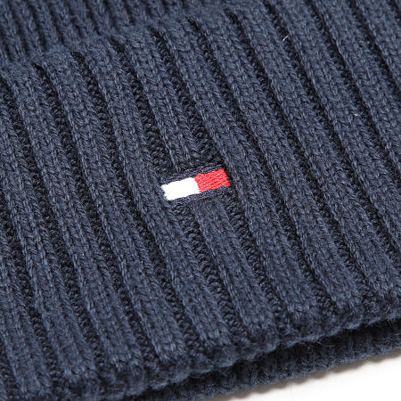 Tommy Hilfiger - Gorro de algodón Pima Flag 2796 Azul Marino