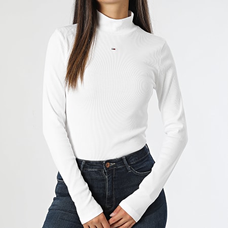 Tommy Jeans - Sudadera con cuello alzado Essential 9830 White de mujer