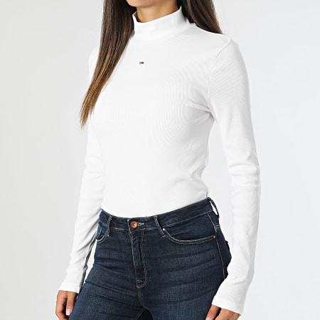 Tommy Jeans - Sudadera con cuello alzado Essential 9830 White de mujer