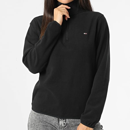 Tommy Jeans - Damesmarcel Polar 9751 Zwart Zip Neck Sweatshirt