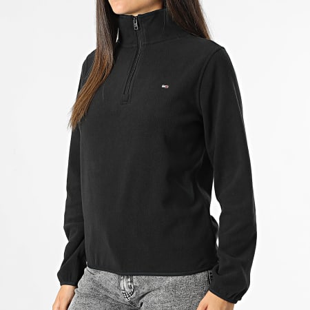 Tommy Jeans - Damesmarcel Polar 9751 Zwart Zip Neck Sweatshirt