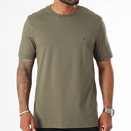 Tommy Hilfiger - Camicia Tee Regular Fit Essential 7267 Verde Khaki