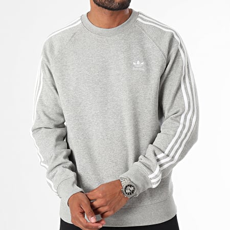 Adidas Originals - Sweat Crewneck A Bandes 3 Stripes IM4514 Gris Chiné