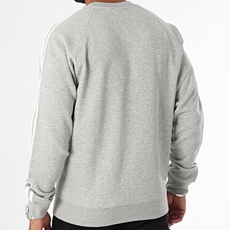 Adidas Originals - Sudadera 3 rayas cuello redondo IM4514 Gris jaspeado