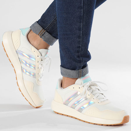 Adidas Sportswear - Baskets Femme Run 60s J IE6119 Off White Semi Flash Aqua