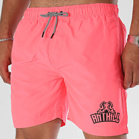 Anthill - Short De Bain E-Sport Rose Fluo Noir