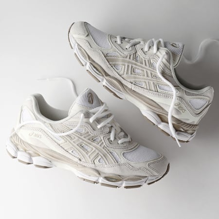 Asics - Baskets Gel Nyc 1203A663 Blanco Gris Pluma