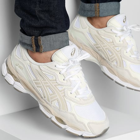 Asics - Cestini Gel Nyc 1203A663 Bianco Grigio Piuma