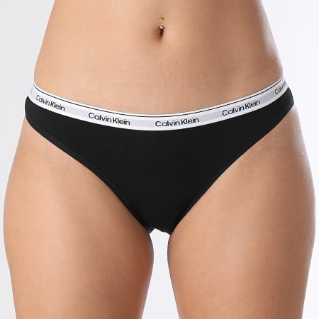 Calvin Klein - Juego De 3 Calzoncillos Mujer QD5207E Marrón Gris Heather Negro