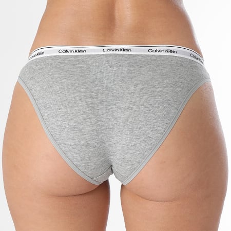 Calvin Klein - Set di 3 slip da donna QD5207E Brown Grey Heather Black