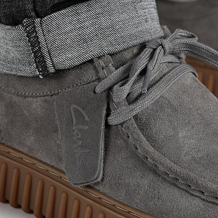 Clarks - Zapatos Torhill Lo Gamuza Gris