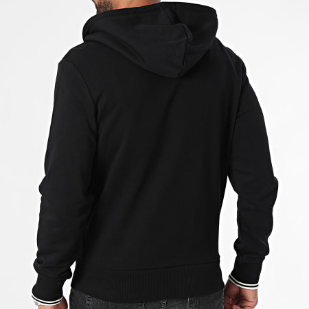 Fred Perry - Sudadera con capucha y cremallera J7536 Negro