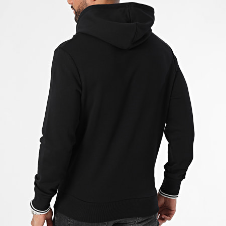 Fred Perry - Hoodie met stippen M2643 Zwart