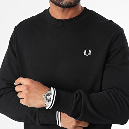 Fred Perry - M7535 Sudadera cuello redondo Negro