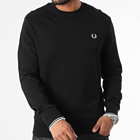 Fred Perry - M7535 Sudadera cuello redondo Negro