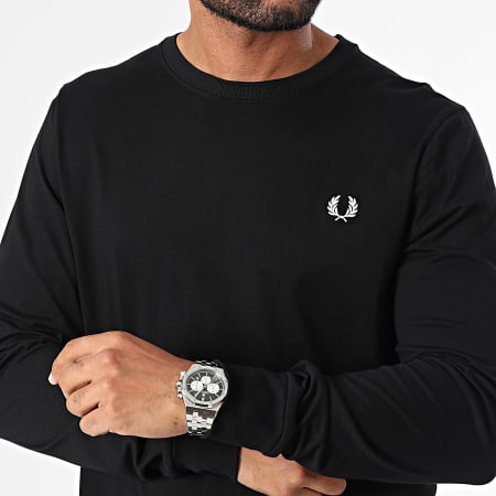 Fred Perry - M8700 Camiseta de manga larga Negra