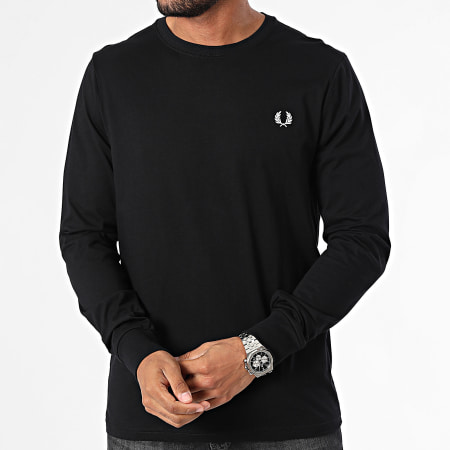 Fred Perry - M8700 T-shirt lange mouwen Zwart