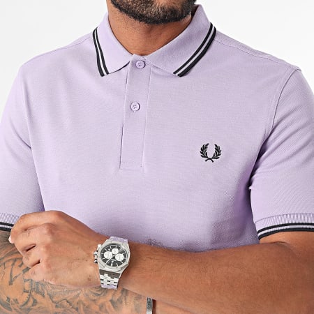 Fred Perry - Polo korte mouw met dubbele punt MM3600 paars