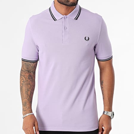 Fred Perry - Polo korte mouw met dubbele punt MM3600 paars