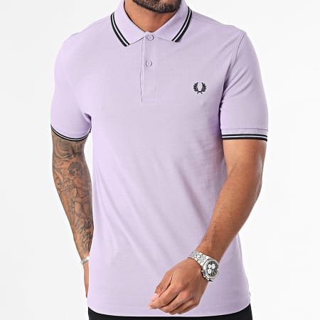 Fred Perry - Polo korte mouw met dubbele punt MM3600 paars