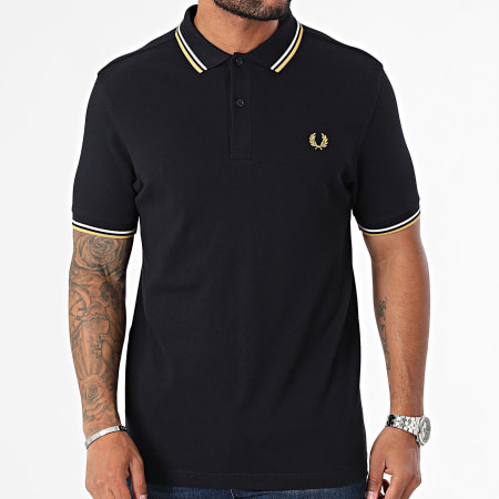 Fred Perry - Polo Manches Courtes Twin Tipped MM3600 Bleu Marine