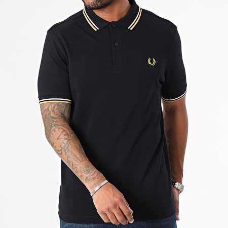 Fred Perry - Polo Manches Courtes Twin Tipped MM3600 Bleu Marine