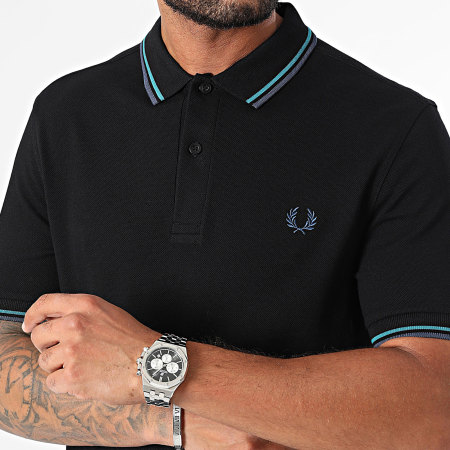 Fred Perry - Polo Manches Courtes Twin Tipped MM3600 Noir
