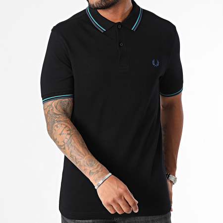 Fred Perry - Polo Manches Courtes Twin Tipped MM3600 Noir