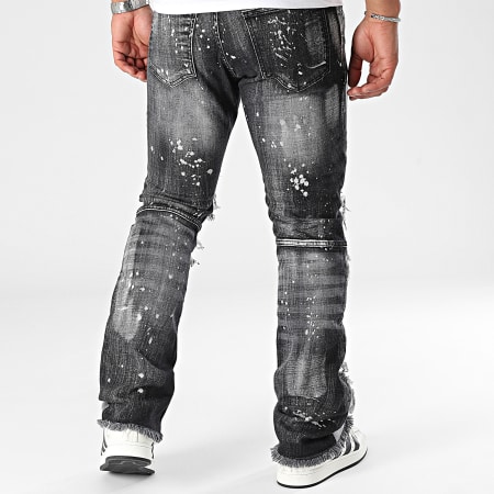 Ikao - Zwarte flare jeans