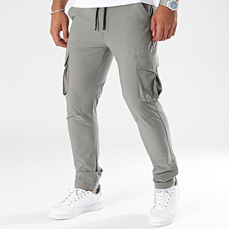 John H - Pantalones Cargo Grises