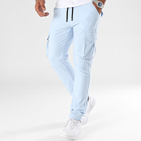 John H - Pantaloni cargo blu chiaro