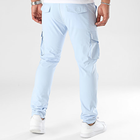 John H - Pantalon Cargo Bleu Clair