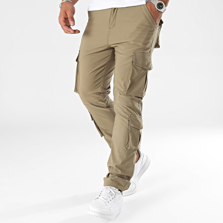 John H - Pantalones cargo verde caqui